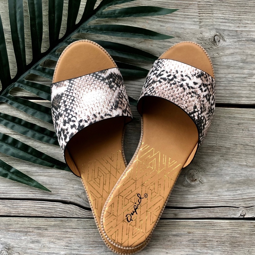 Snake Print Sandals